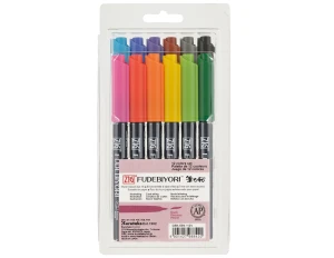 Kuretake ZIG Fudebiyori Brush Pen - zestaw 12 kolorów