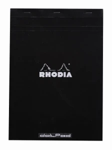 Notepad Rhodia Basics No. 18 A4 - Black dotted