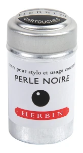 Naboje do piór wiecznych - J. Herbin - 6 szt. Perle Noire