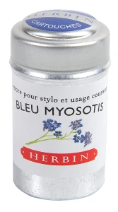 Naboje do piór wiecznych - J. Herbin - 6 szt. Bleu Myosotis