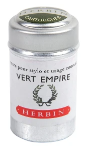 Naboje do piór wiecznych - J. Herbin - 6 szt. Vert Empire