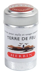 Naboje do piór wiecznych - J. Herbin - 6 szt. Terre de Feu