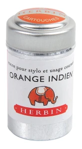 Naboje do piór wiecznych - J. Herbin - 6 szt. Orange Indien
