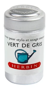 Naboje do piór wiecznych - J. Herbin - 6 szt. Vert de Gris