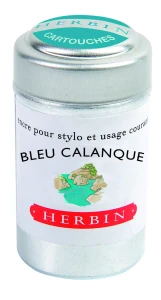 Naboje do piór wiecznych - J. Herbin - 6 szt. Bleu Calanque