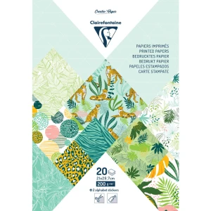 Zestaw papierów we wzory Clairefontaine A4 - Exotic freshness