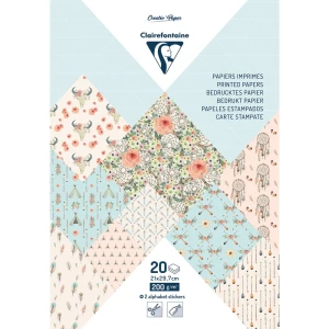 Zestaw papierów we wzory Clairefontaine A4 - Bohème chic