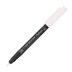 Kuretake ZIG Fudebiyori Pigment Brush Pen - 000 milky white