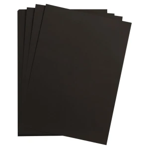 Gładki papier barwiony Clairefontaine Maya 120 g/m2 - black 97350C A4 - 5 ark. 