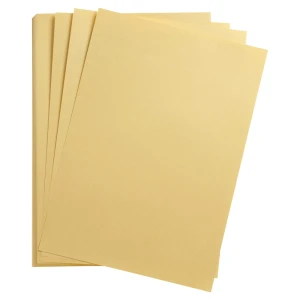 Gładki papier barwiony Clairefontaine Maya 120 g/m2 - gold 97380C A4 - 5 ark. 