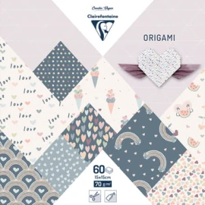 Zestaw papierów do origami Clairefontaine - Little Love