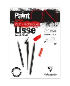 Blok Clairefontaine Paint On Multi-Techniques 250 g/m2 - Lisse A4 - 25 ark.