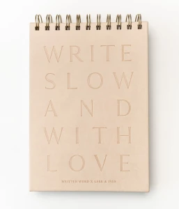 Written Word Vegan Leather Bullet Journal Dot Grid Notebook - notes A5