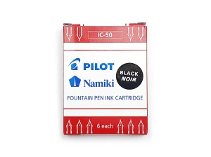 Naboje do piór Pilot Namiki - Czarne - 6 szt.