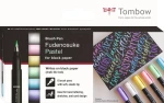 Zestaw Tombow Fudenosuke Brush Pen Soft - 6 pastelowych kolorów