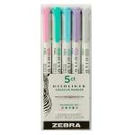 Zestaw dwustronnych pisaków Zebra Mildliner Favorites - 5 kolorów