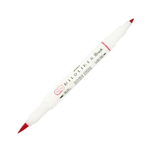 Dwustronny pisak Zebra Mildliner BRUSH - Red