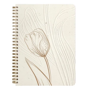Zeszyt Clairefontaine Tulip Paper A5 na spirali - 74 kartki - w kropki