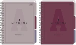 Academy Notebook  B5 Wirebound with Dividers - 100 gridded sheets