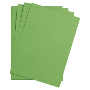Gładki papier Clairefontaine Maya 270 g/m2 - moss green 97452C A4 - 5 ark. 