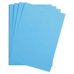 Gładki papier Clairefontaine Maya 270 g/m2 - sky blue 97471C A4 - 5 ark.  