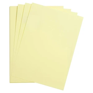 Gładki papier Clairefontaine Maya 120 g/m2 - straw yellow 97367C A4 - 5 ark.  
