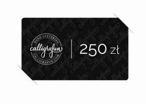 Karta podarunkowa Calligrafun - 250 zł