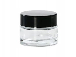 Szklany słoik 30 ml - czarna nakrętka