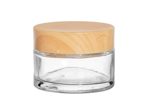 Szklany słoik 30 ml - bambusowa nakrętka
