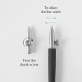 Stalówka One-Dip-Nib w obsadce prostej Flourish Tom's Studio - Sterling Steel