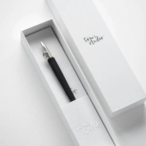 Stalówka One-Dip-Nib w obsadce prostej Flourish Tom's Studio - Sterling Steel