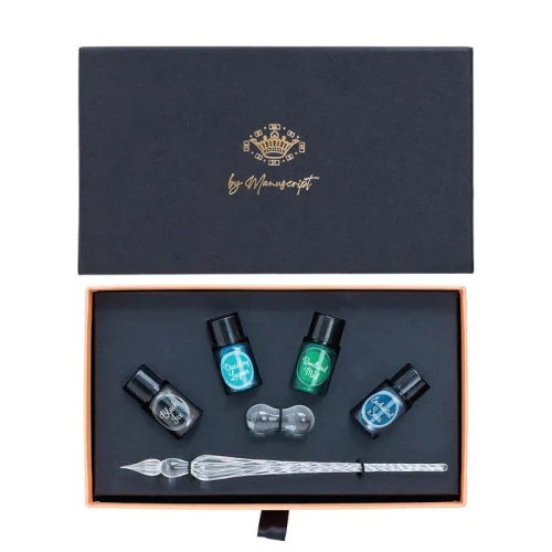 Zestaw z piórem szklanym Manuscript Victoriana Glass Dip Pen