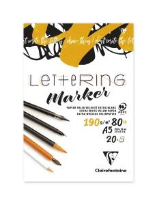 Blok Clairefontaine Lettering Marker 190 g/m2 - A5 - 20 ark.