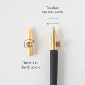 Stalówka One-Dip-Nib w obsadce prostej Flourish Tom's Studio - Brass
