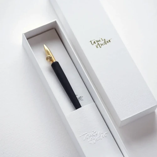 Stalówka One-Dip-Nib w obsadce prostej Flourish Tom's Studio - Brass