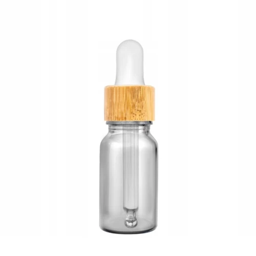 Szklana butelka z pipetą bambusową - 10 ml