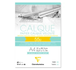 Kalka w bloku Clairefontaine A4 55 g - 50 ark.