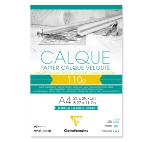 Kalka w bloku Clairefontaine A4 110 g - 40 ark.