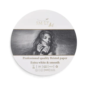 SMLT Professional Quality Bristol Paper - 20 round sheets
