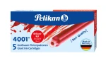 Naboje długie Pelikan 4001 Brilliant Red - 5 szt.