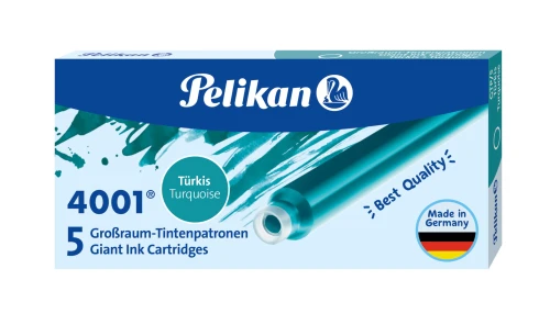 Naboje długie Pelikan 4001 Turquoise - 5 szt.