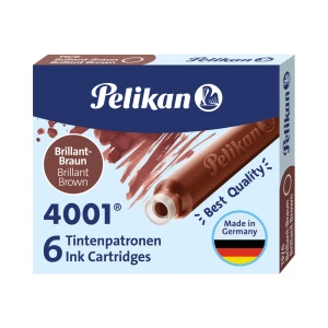 Naboje krótkie Pelikan 4001 Brilliant Brown - 6 szt.