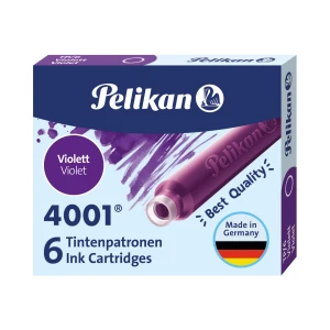 Naboje krótkie Pelikan 4001 Violet - 6 szt.