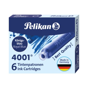 Naboje krótkie Pelikan 4001 Royal Blue - 6 szt.