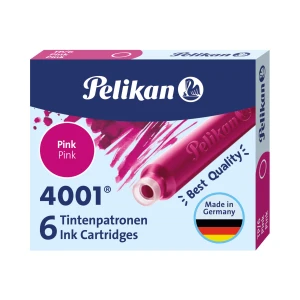 Naboje krótkie Pelikan 4001 Pink - 6 szt.