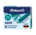 Naboje krótkie Pelikan 4001 Turquoise - 6 szt.
