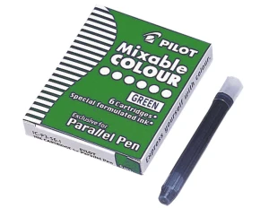 Naboje do pióra Pilot Parallel - Zielone - 6 szt.
