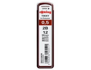 Rotring Lead Refill for Pencil 12 pcs. - 0,5 2B