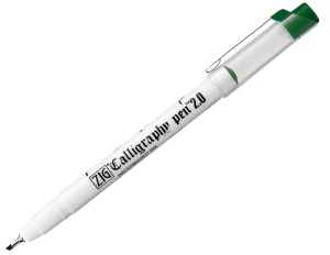 ZIG Calligraphy Pen Oblique Tip 2 mm - zielony
