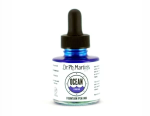 Dr. Ph. Martin's Ocean Fountain Pen Ink 30 ml - Edge Blue